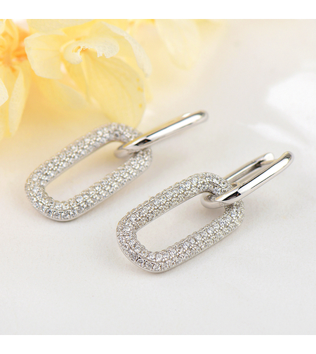 Сребърни обеци Елипси | колекция Delicate Silver | Бижута Invoke.bg