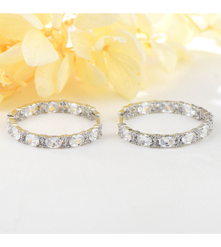 Сребърни обеци Халки с родий | колекция Delicate Silver | Бижута Invoke