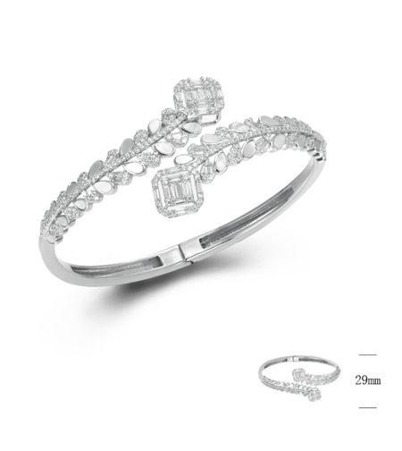 Сребърна гривна с платина | Колекция Silver Premium | Бижута Invoke.bg