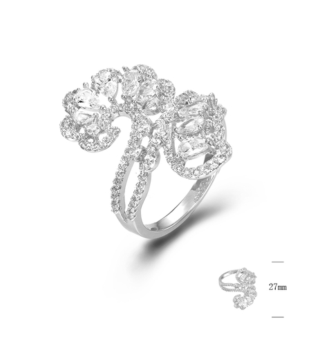 Сребърен пръстен Флорален мотив | Колекция Silver Premium | Бижута Invoke.bg