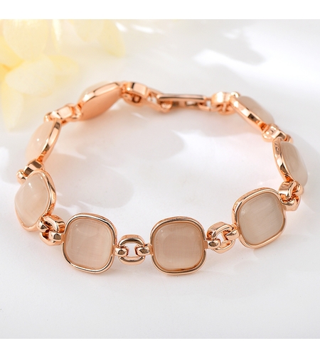 Гривна розово позлатяване котешко око | Колекция Rose Gold | Бижута Invoke.bg