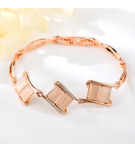 Гривна розово позлатяване геометрия и фантазия | Колекция Rose Gold | Бижута Invoke.bg