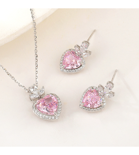 PINK HEARTS CRUSHED ICE SET