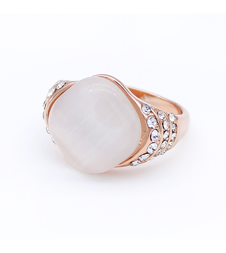 Пръстен розово позлатяване котешко око | Колекция Rose Gold | Бижута Invoke.bg