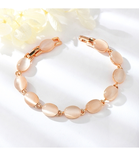 Гривна розово позлатяване котешко око | Колекция Rose Gold | Бижута Invoke.bg