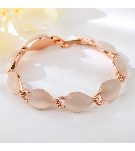 Гривна розово позлатяване котешко око | Колекция Rose Gold | Бижута Invoke.bg