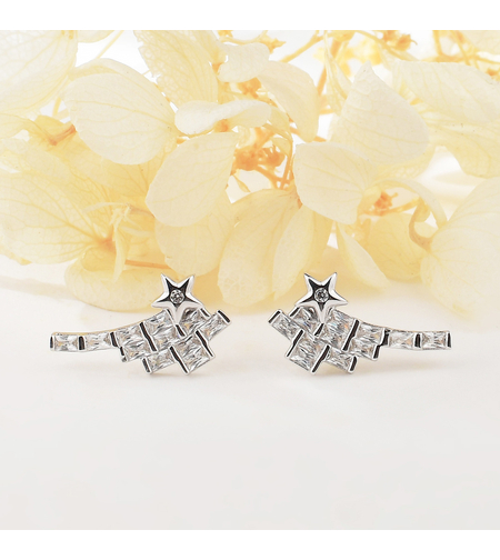 Ежедневни сребърни обеци звезди | колекция Delicate Silver | Бижута Invoke.bg