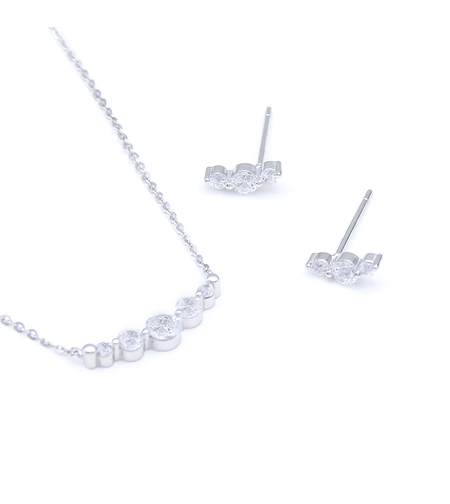 Нежен сребърен комплект 2700000069530 | колекция Delicate Silver | Бижута Invoke.bg