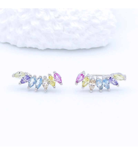 СРЕБЪРНИ ОБЕЦИ С ЦВЕТНИ ЦИРКОНИ