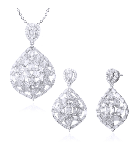 Сребърен комплект Капки | Колекция Silver Premium | Бижута Invoke.bg