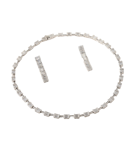 Сребърен комплект платинирано сребро | Колекция Silver Premium | Бижута Invoke.bg