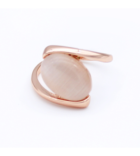Пръстен розово позлатяване котешко око | Колекция Rose Gold | Бижута Invoke.bg