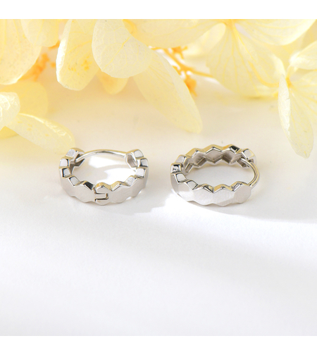 Сребърни обеци Мини халки с родий | колекция Delicate Silver | Бижута Invoke