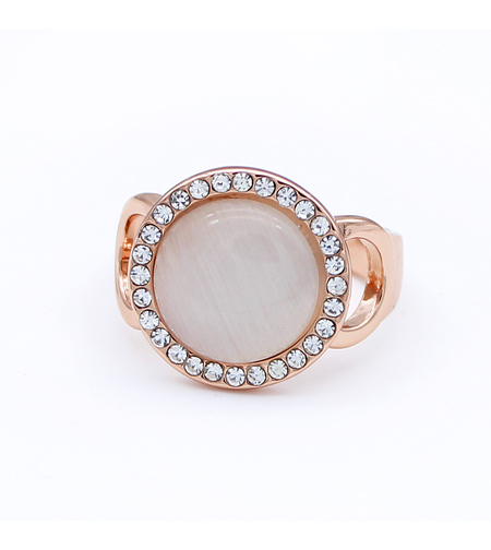 Пръстен розово позлатяване котешко око | Колекция Rose Gold | Бижута Invoke.bg