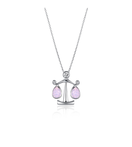 Сребърно колие Swarovski Crystals | колекция Delicate Silver | Бижута Invoke.bg