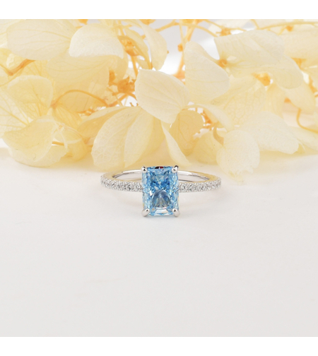 BLUE CRUSHED ICE RING