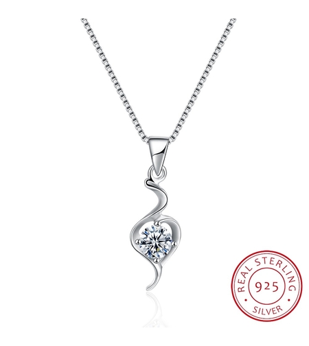 Сребърно колие Swarovski Crystals | колекция Delicate Silver | Бижута Invoke.bg