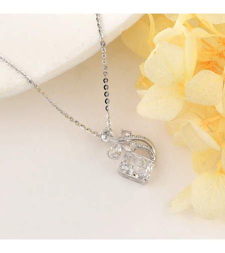 Сребърно колие кристален блясък | Бижута Invoke | 2700000061176