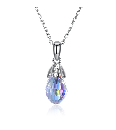 Сребърно колие Swarovski Crystals | колекция Delicate Silver | Бижута Invoke.bg