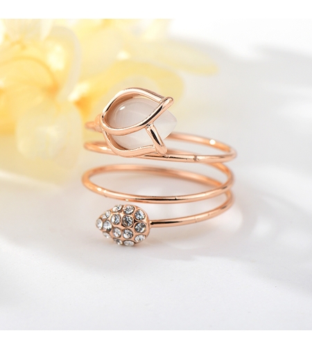 Пръстен розово позлатяване котешко око | Колекция Rose Gold | Бижута Invoke.bg