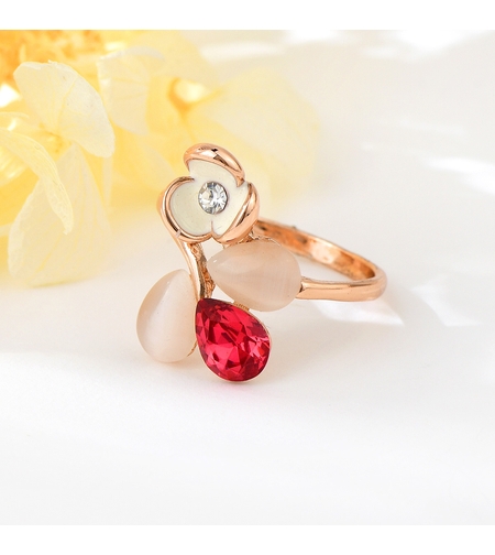 Пръстен розово позлатяване цвете | Колекция Rose Gold | Бижута Invoke.bg