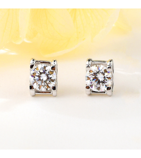 Сребърни обеци | Колекция Мойсанит | Бижута Invoke.bg