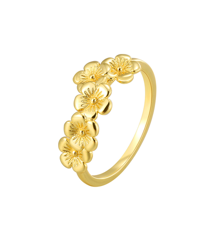 Yellow Gold Plating Ring Flowers | Collection Desert Shine