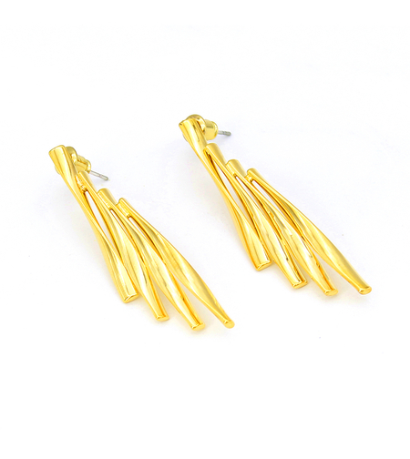 Earrings yellow gold plating 2405112599653 | Desert Shine Collection