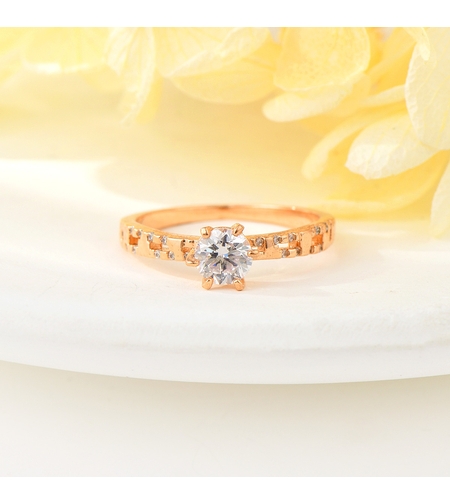 Пръстен розово позлатяване кристал | Колекция Rose Gold | Бижута Invoke.bg