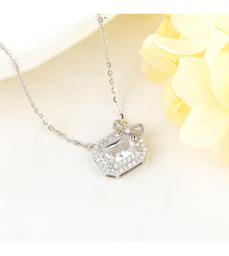 Сребърно колие Панделка | колекция Delicate Silver | Бижута Invoke.bg