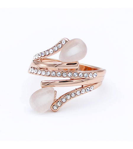 Пръстен розово позлатяване котешко око  | Колекция Rose Gold | Бижута Invoke.bg