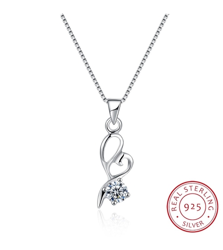 Сребърно колие Swarovski Crystals | колекция Delicate Silver | Бижута Invoke.bg