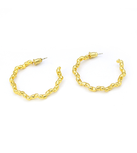 Обеци жълто позлатяване халки 2405112599561 | Колекция Desert Shine