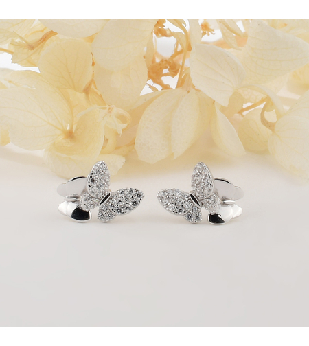 Ежедневни сребърни обеци пеперуди | колекция Delicate Silver | Бижута Invoke.bg