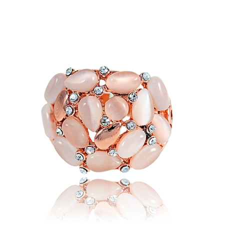 Пръстен розово позлатяване обемен | Колекция Rose Gold | Бижута Invoke.bg