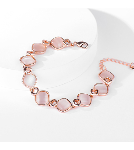 ГРИВНА МЕКИ РОМБОВЕ РОЗОВО ПОЗЛАТЯВАНЕ