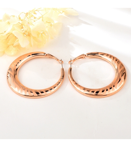 Обеци розово позлатяване халки | Колекция Rose Gold | Бижута Invoke.bg