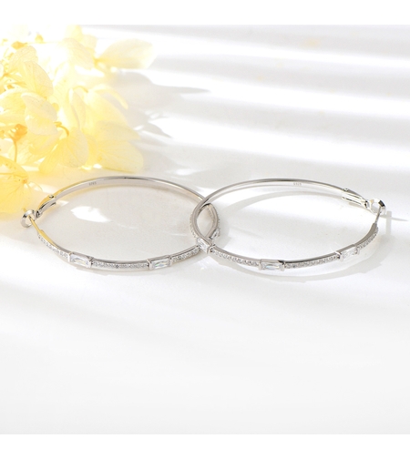 Сребърни обеци с кристали Swarovski | Бижута Invoke