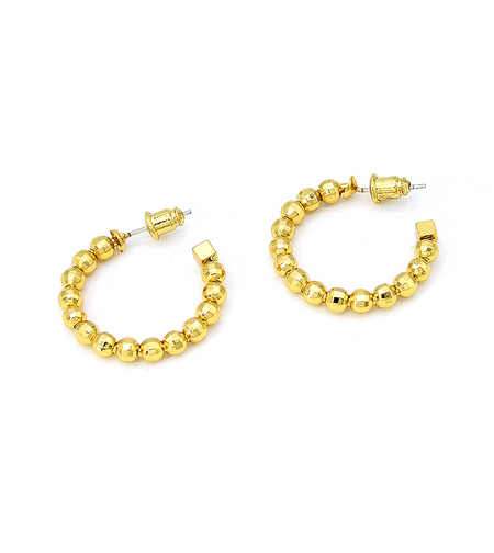 Обеци жълто позлатяване халки 2405112599356 | Колекция Desert Shine