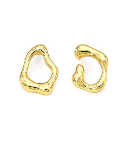 Earrings yellow gold plating 2405112599813 | Desert Shine Collection