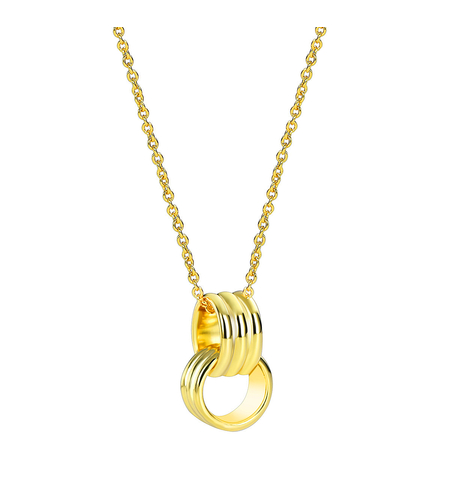 Yellow gold plated necklace 2405112598892 | Desert Shine Collection