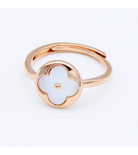 Пръстен розово позлатяване със седеф | Колекция Rose Gold | Бижута Invoke.bg