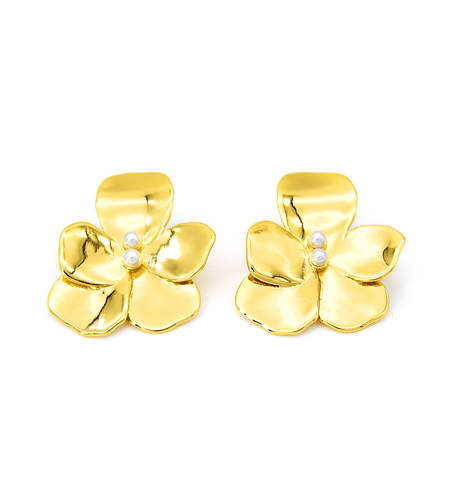 Gold Plated Earrings Flowers | Desert Shine Collection