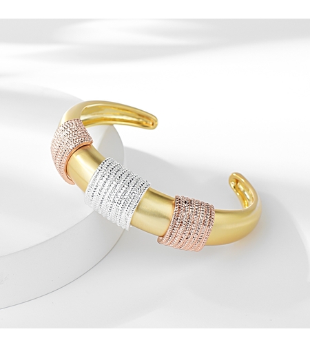 Гривна жълто,бяло и розово позлатяване | Бижута Invoke.bg