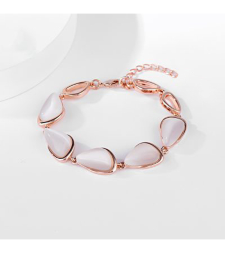 Гривна розово позлатяване с котешко око | Колекция Rose Gold | Бижута Invoke.bg