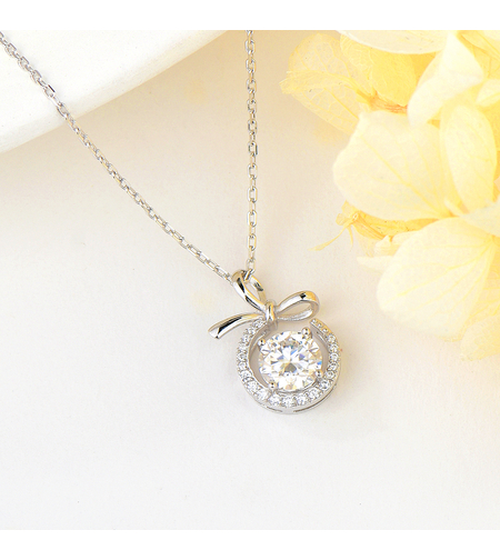 Сребърно колие | Колекция Мойсанит | Бижута Invoke.bg