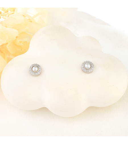 Сребърни обеци с перли | колекция Delicate Silver | Бижута Invoke.bg