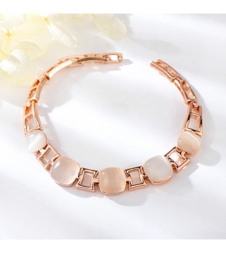 Гривна розово позлатяване котешко око | Колекция Rose Gold | Бижута Invoke.bg