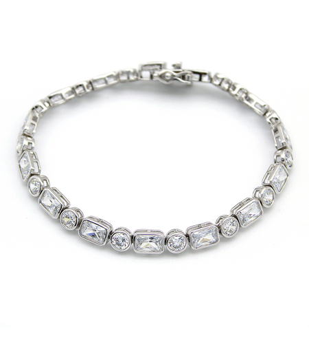 Сребърна тенис гривна 2700000071137 | Колекция Silver Premium