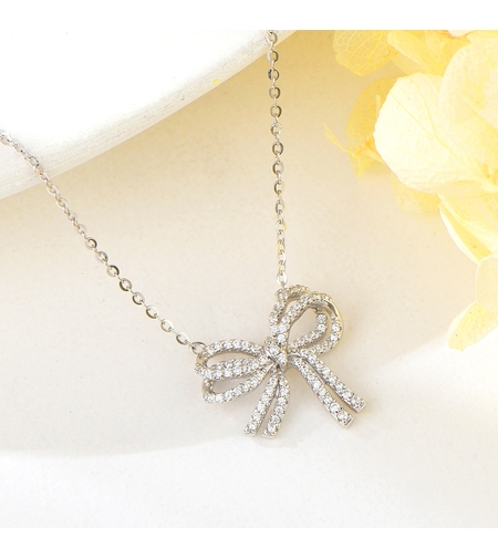 Сребърно колие Панделка | колекция Delicate Silver | Бижута Invoke.bg